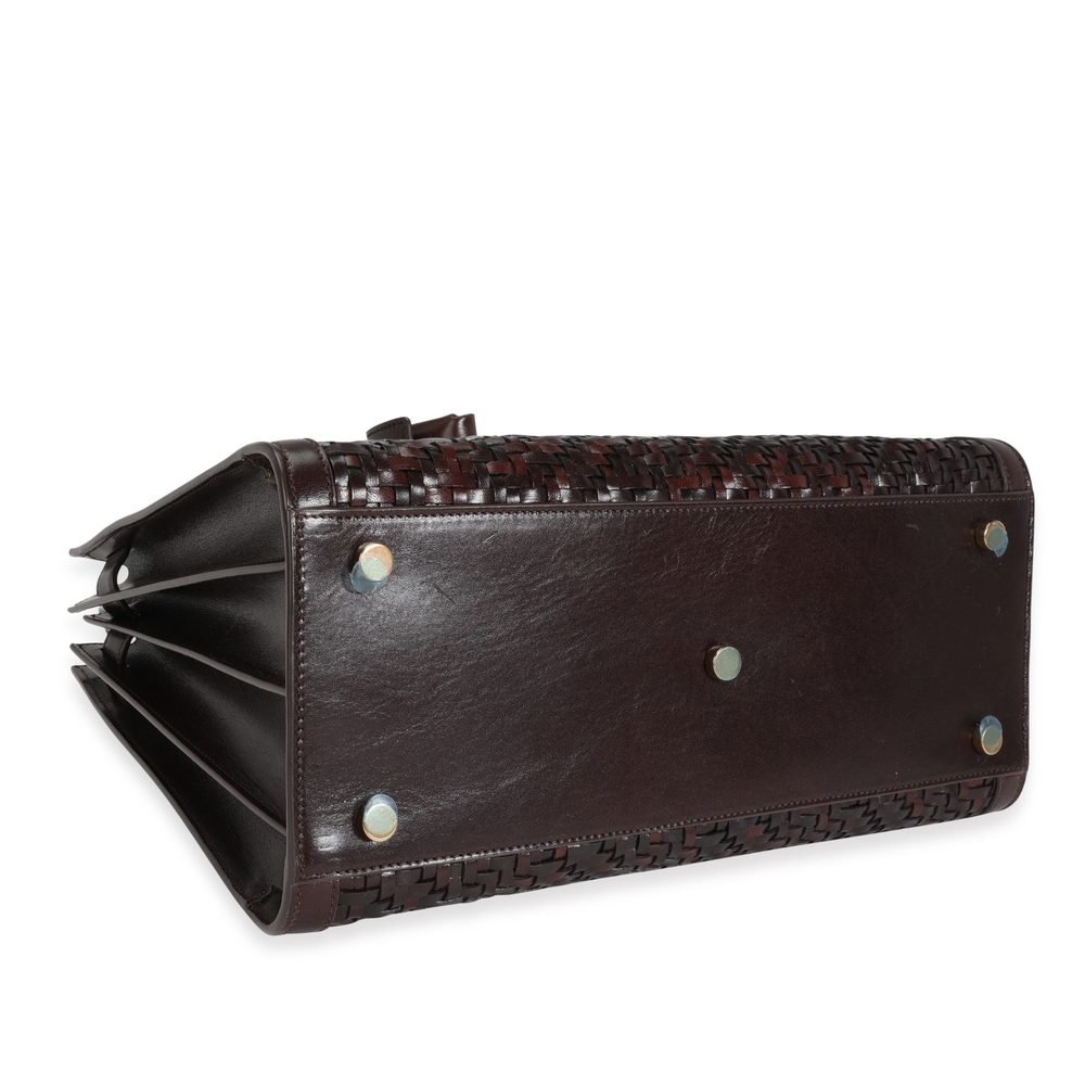 Saint Laurent Brown Woven Leather Small Sac De Jour - Picture 4 of 5